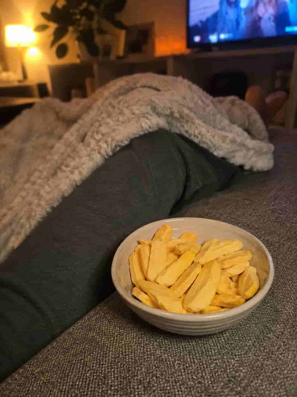 "Eindelijk een avondsnack waar ik me niet schuldig over voel. Mango is echt verslavend."